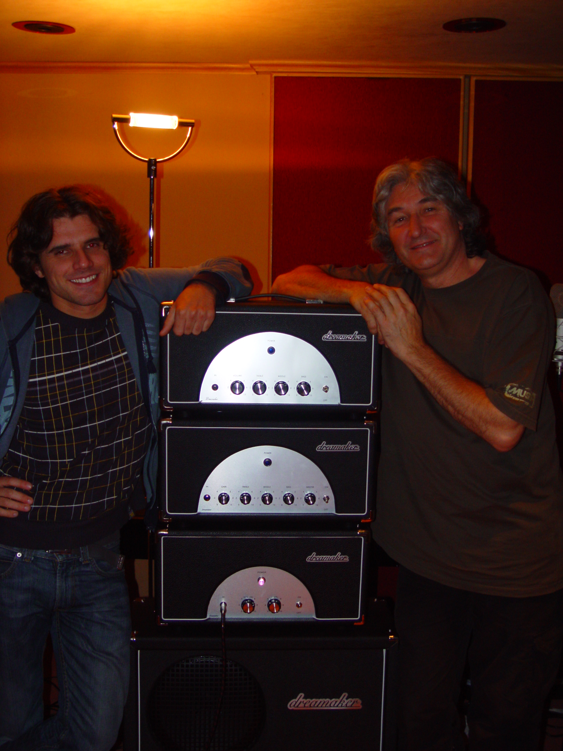 Me and Phil Palmer at Renato Zero studio 2008